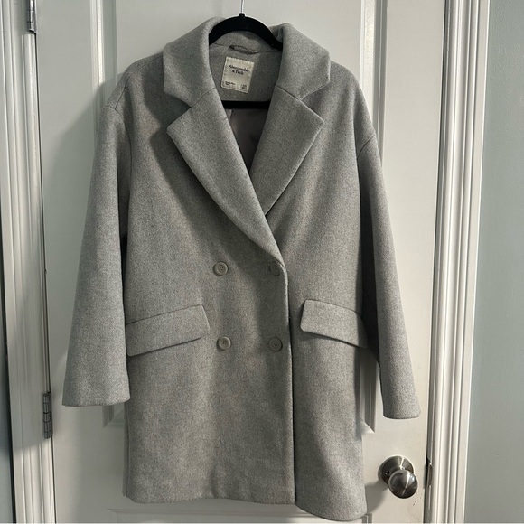 Abercrombie & Fitch Grey Peacoat - Picture 1 of 5